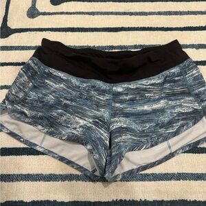 Blue Pattern Lululemon shorts